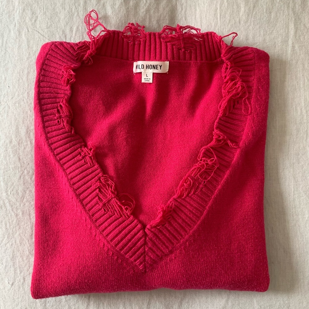 Distressed pink Wild Honey sweater